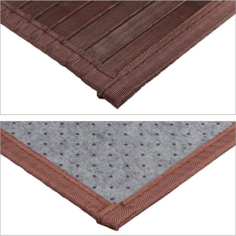 Bambusowa mata antypoślizgowa - 53 x 152 cm - ciemnobrązowa Bambusowa mata antypoślizgowa - 53 x 152 cm - ciemnobrązowa
